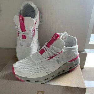 On Cloudnova "Barbie" Women Pink Shoes White